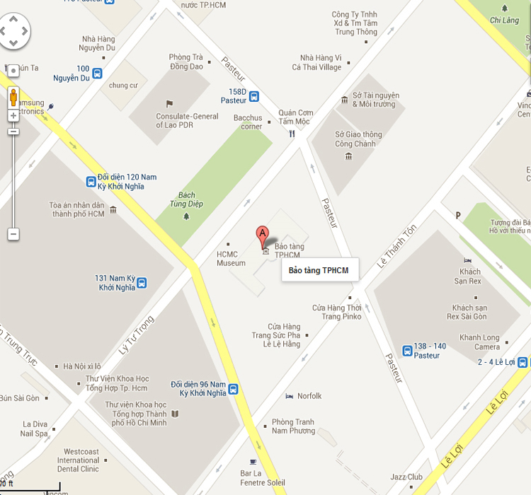 Bảo tàng Thành phố Hồ Chí Minh - bản đồ